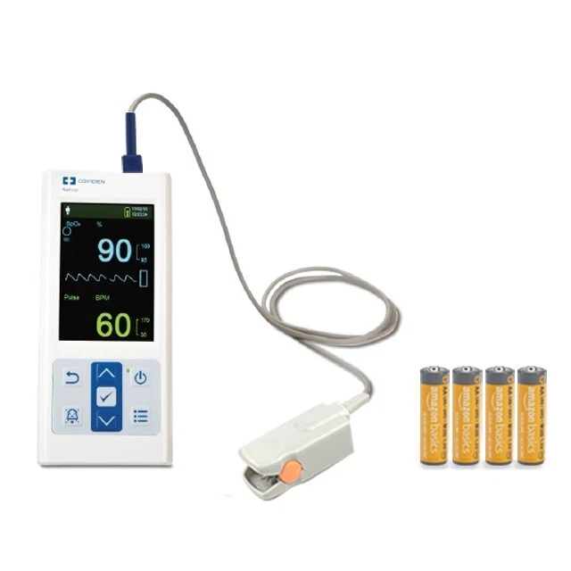 Nellcor™ PM10N SpO₂ Patient Monitoring System with finger sensor & 4 batteries