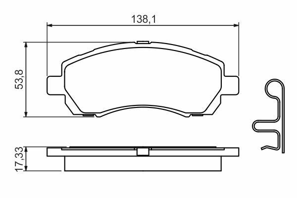 Bremsbelagsatz, Scheibenbremse Passend FüR Subaru Bosch 0986424770-image