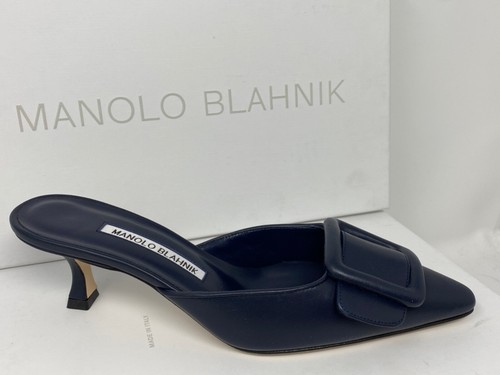 Manolo Blahnik Maysale Buckle Leather 