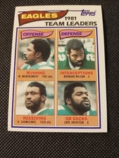 1982 PHILADELPHIA EAGLES TOPPS TEAM LEADERS CARD #437 HAROLD CARMICHAEL HAIRSTON
