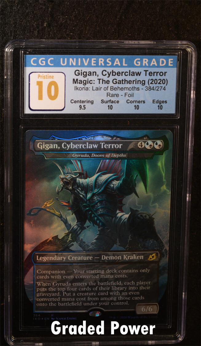 gigan mtg card MtG Ikoria: Lair of Behemoths: Godzilla Series Rare Gigan, Cyberclaw Terror #384 [Gyruda, Doom of Depths, Foil]