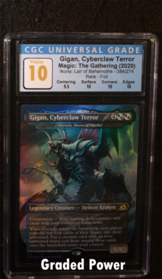 MTG Ikoria: Lair of Behemoths Gigan, Cyberclaw Terror CGC 10 Foil (1093) 384/274
