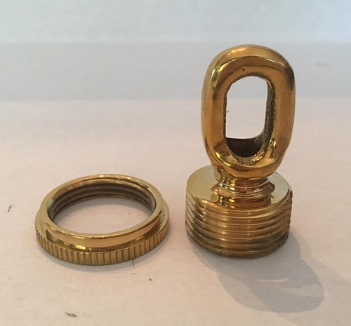 NEW CAST BRASS SCREW-COLLAR LOOP tap 1/8 IPS POLISHED AND LACQUERED - Picture 2 of 5