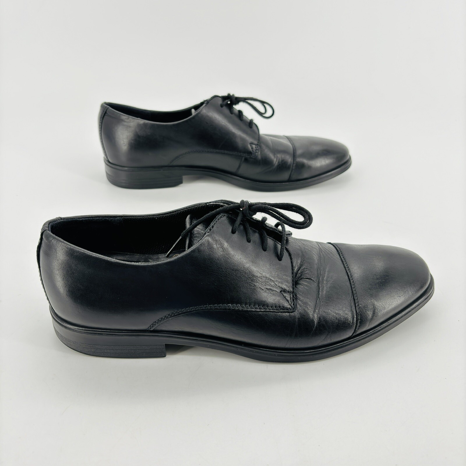 SAOLA Scarpe eleganti derby da uomo 11 11 5 45 Ecco Melbourne Cap Toe Oxfords pelle nera