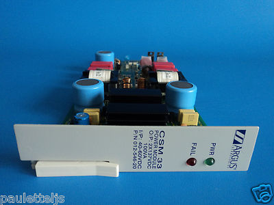 012-546-20 ARGUS CSM33 POWER MODULE O/P: 2X137VDC 100VA - I/P: 40-60VDC