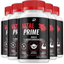 (5 Pack) Vital Prime for Men Capsules-VitalPrime Vitamin Complex, Energy Support
