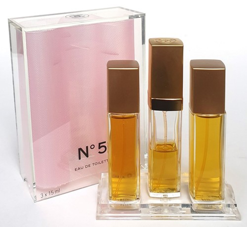 CHANEL N° 5 Eau de Toilette 3x15 ml Refill Taschenzerstäuber + 2 Nachfüller RAR!