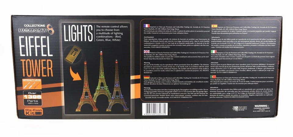 Modellismo kit edificio statico diecast accessori torre eiffel parigi tower 1889 - Immagine 4 di 4