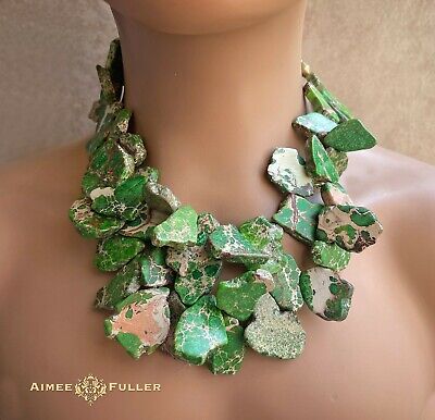 Handmade Green Heart Necklace | Bayou Glass Arts
