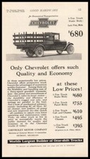 1922 Chevrolet Motor Company Photo 1 Ton Stake Body Truck 680 Vintage Print Ad