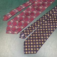 Lee Allison Tie Pair Chili Cook off Gold Silver Bronze Coins Made In USA 4x58”