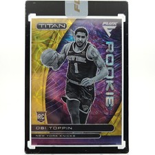 Obi Toppin 2020-21 Panini Flux Titan Gold Scope 04/18 Rookie RC Prizm SSP Rare