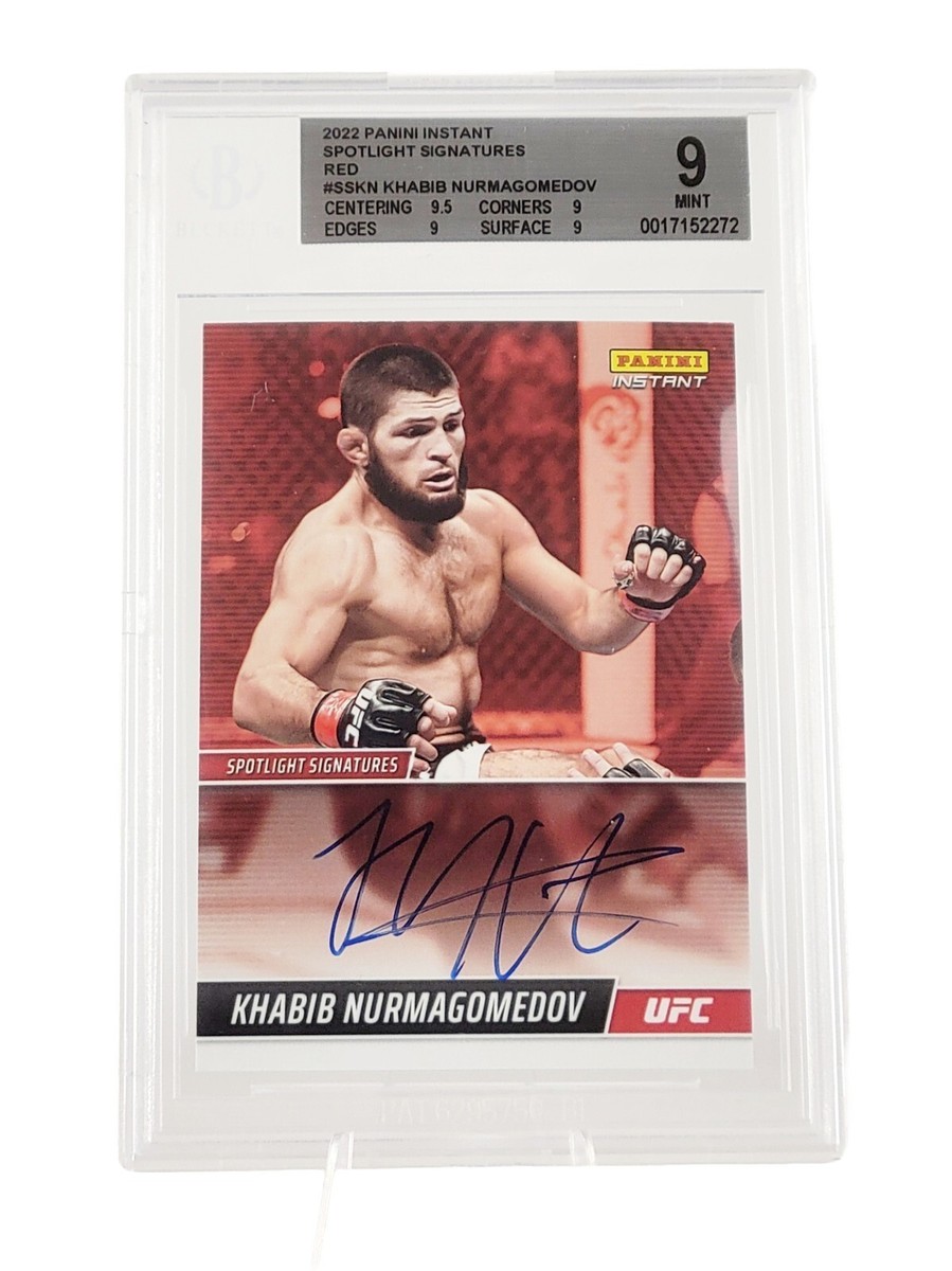 2022 UFC KHABIB NURMAGOMEDOV AUTOGRAPH ON CARD BGS 9 Spotlight