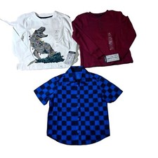 Lot of 3 Tommy Bahama Kids Boy  s 2 Long sleeve  1 Button Down Short Sleeve Sz 4