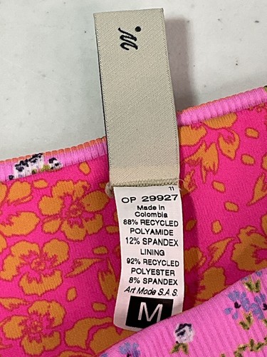 MAAJI Pink & Orange w/Floral Print 2 Piece Bathing Suit. Size Medium. NEW. - Picture 10 of 14