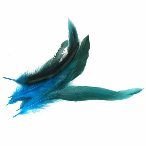 50 X Schöne natürliche Gans Hahn Federn Fascinator NEU. N7I2 Handwerk T9S0.AU - Bild 4 von 10