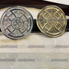 Scottish Round Celtic Knot Kilt Belt Buckle High Quality Chrome/Antique Finish