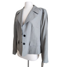Vintage DKNY Wool Blazer Jacket Size 12 Dead Stock USA Union Made MSRP 405 NWT