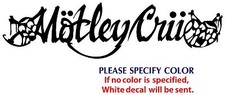 MOTLEY CRUE 1 Metal Graphic Die Cut decal sticker Car Truck Boat Window 12"