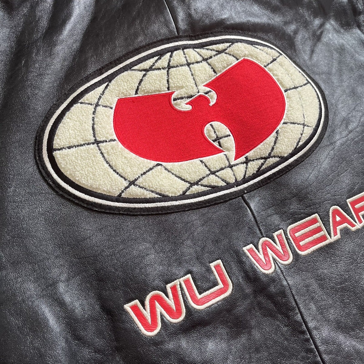 🔴 Wu-Wear Leather Jacket Size 4XL Wu-Tang 90s VTG Rare Rza