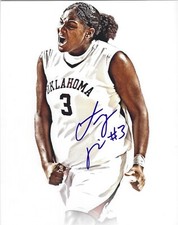 COURTNEY PARIS Signed 8 x 10 Photo WNBA Basketball DALLAS WINGS Oklahoma Sooners