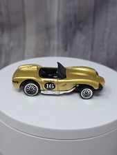 Hot Wheels Ferrari 250 Metallic Gold 16 Classic Racer Chrome Muffler 1997 #877
