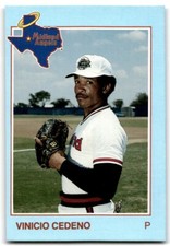 1988 Grand Slam Baseball Card Vinicio Cedeno Midland Angels #4