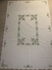 Cotton Mix Tablecloth Embroidered 58 X 85 In Germany