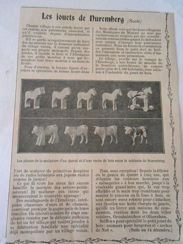 Les Jouets de Nuremberg Animaux sculpture Image Print 1909 - Picture 2 of 4