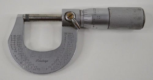 Mitutoyo Outside Micrometer 0-1" Range .0001" Resolution Made in Japan