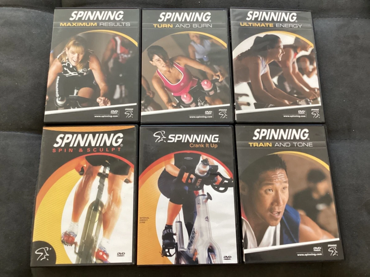 Lot of 6 Mad Dogg Athletics Spinning DVDs Cycling