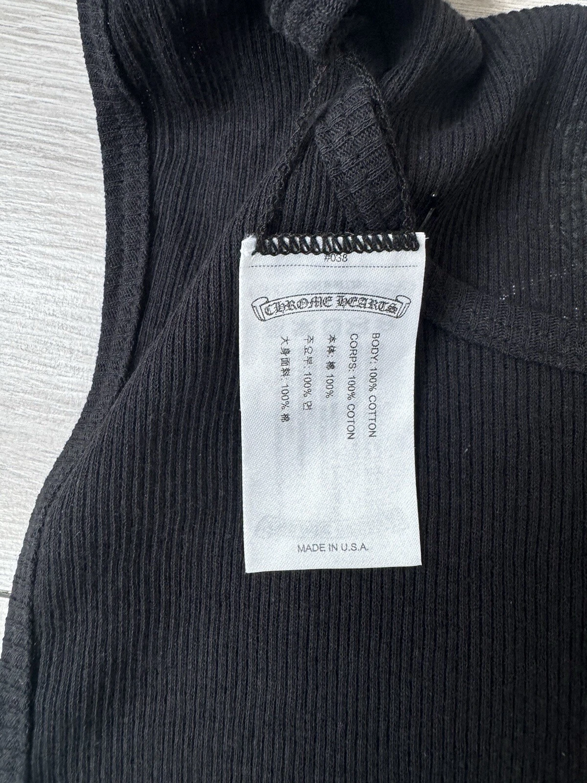 CHROME HEARTS Canottiera Cuori Cromati Stampa Cavallo Nero Large (può essere avvisato come vestito)