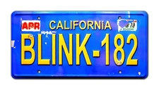 Blink 182 | Metal Stamped Vanity License Plate