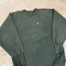 Vintage 90s Champion Reverse Weave Crew Neck Sweatshirt Men  s 2XL Faded Green