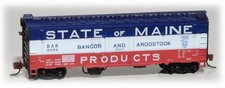 ESM N GAUGE 40' INSULATED/VENTILATED BOXCAR BANGOR  AROOSTOOK 2393 PN 225205