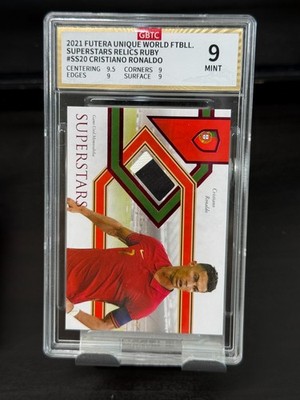Futera 2021-22 Unique World Football Cristiano Ronaldo Relics Ruby /7 #SS20
