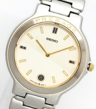 Seiko Presage Date Quartz Men's Watch 9539-6010 Round White Used
