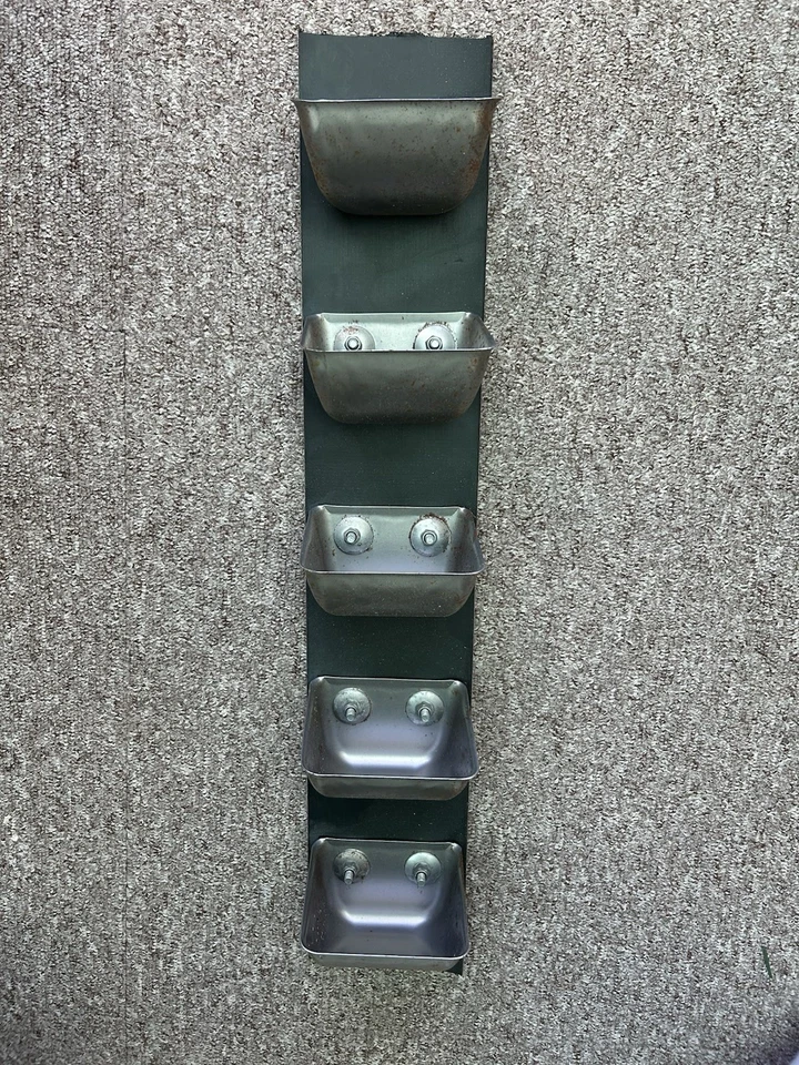 5X Vintage Grain Buckets On A Belt From An Old Malt Factory - Image 4 of 4