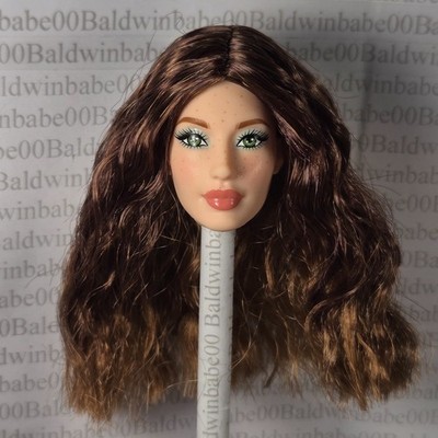 4A ~ WIG ONLY~ BRUNETTE WAVY YOU CREATE BARBIE BASICS EASY SWAP KIT #2 DOLL JBH8