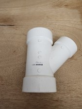 Charlotte Pipe 4" x 4" x 3" PVC DWV Hub x Hub x Hub Wye Reducing Fitting