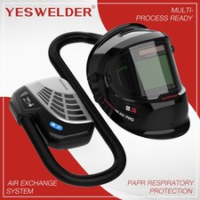 YesWelder Q800D Auto Darkening Welding Helmet with PAPR Kit