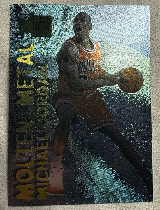 1996 FLEER METAL MICHAEL JORDAN MOLTEN METAL #18 BULLS!