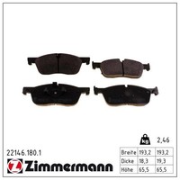 Zimmermann BremsbelÄGe Bremsbelagsatz Vorne Land Rover Range Rover Evoque Jaguar