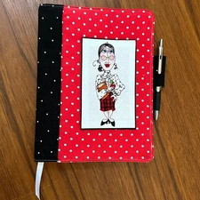 Handmade Fabric Composition Book Cover Teacher Loralie Harris