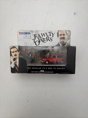 Corgi Fawlty Towers Diecast Austin Auto mit Basil Fawlty Figur Modell Nr 00802