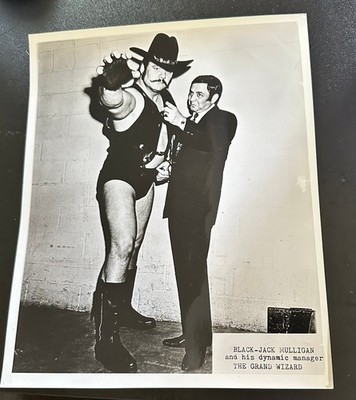 VINTAGE Black Jack Mulligan & The Grand Wizard 8'' x 10'' Wrestling Promo Photo