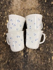 vintage CorningWare Provincial Blue coffee mugs  Set Of 4  1980  s