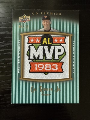 2008 Upper Deck Premier Stitchings Cal Ripken Jr /15 MVP 1983 Orioles Variation