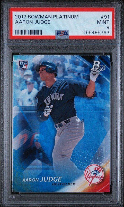 2017 Bowman Platinum Aaron Judge Rookie #91 PSA 9