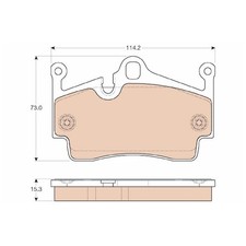 Satz Bremsbeläge Bremsklötze hinten für Porsche 718 982 Boxster 981 987 | 242